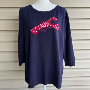•Talbots• 100% Cotton Lobster Sweater - Size 2X